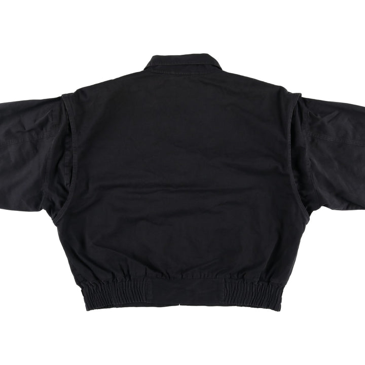 SPETTRO Collared Cotton Blouson, Men's Size L cotton black type Vintage Second Hand