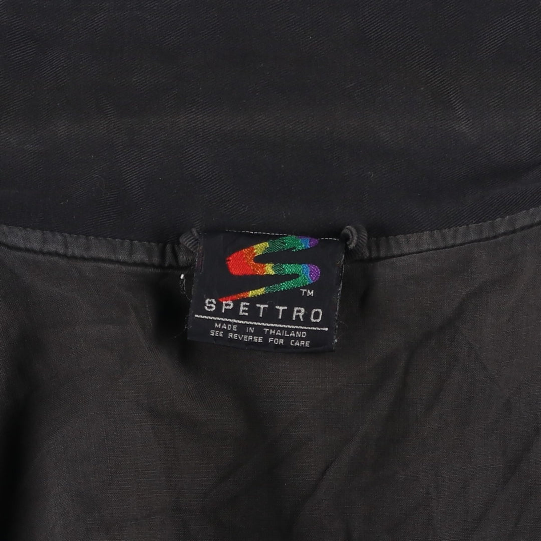 SPETTRO Collared Cotton Blouson, Men's Size L cotton black type Vintage Second Hand