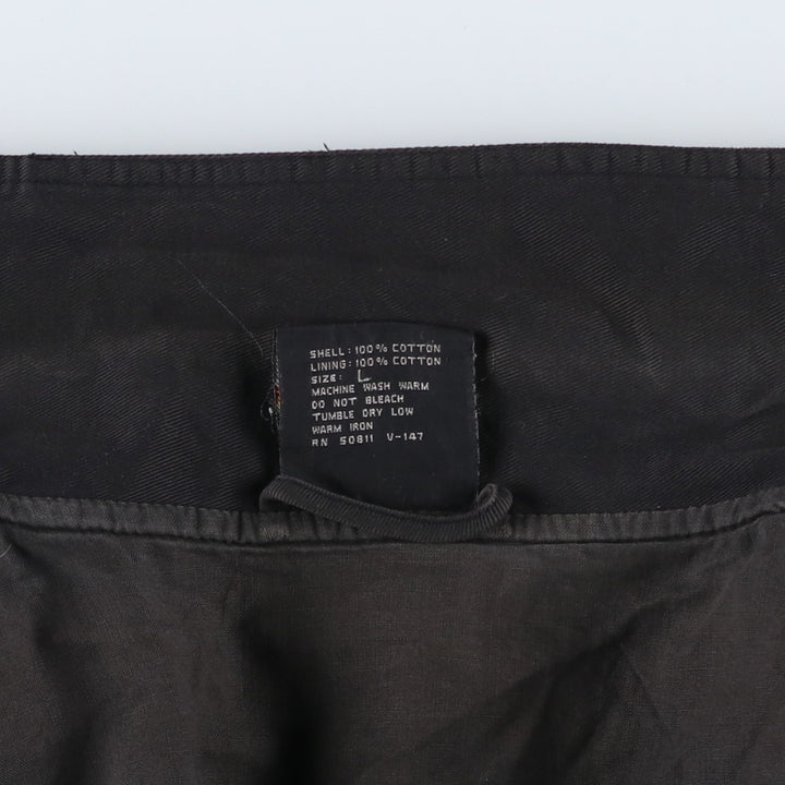 SPETTRO Collared Cotton Blouson, Men's Size L cotton black type Vintage Second Hand