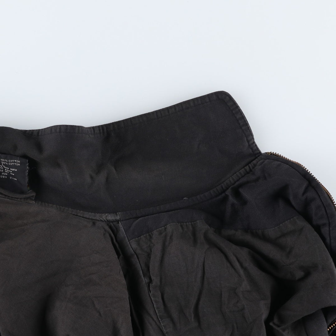 SPETTRO Collared Cotton Blouson, Men's Size L cotton black type Vintage Second Hand