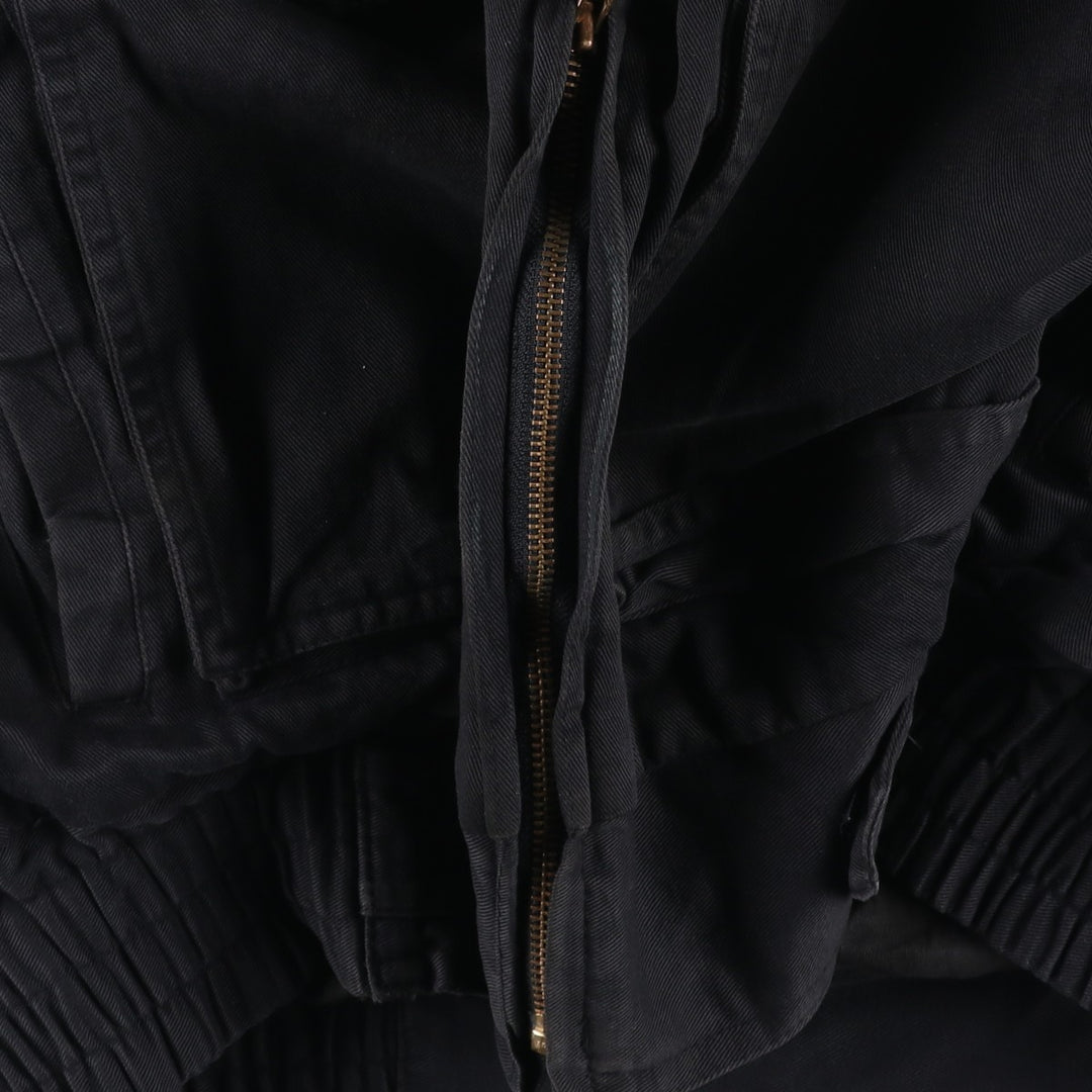 SPETTRO Collared Cotton Blouson, Men's Size L cotton black type Vintage Second Hand