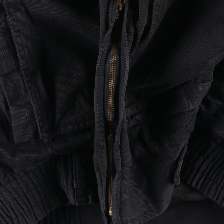 SPETTRO Collared Cotton Blouson, Men's Size L cotton black type Vintage Second Hand