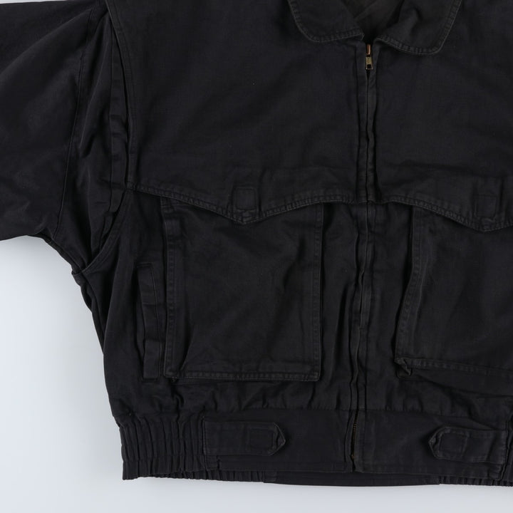 SPETTRO Collared Cotton Blouson, Men's Size L cotton black type Vintage Second Hand