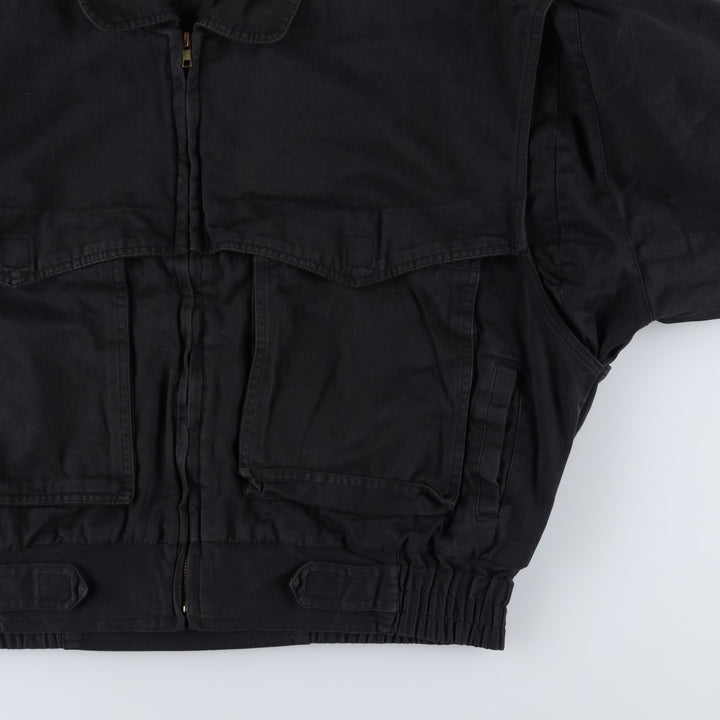 SPETTRO Collared Cotton Blouson, Men's Size L cotton black type Vintage Second Hand