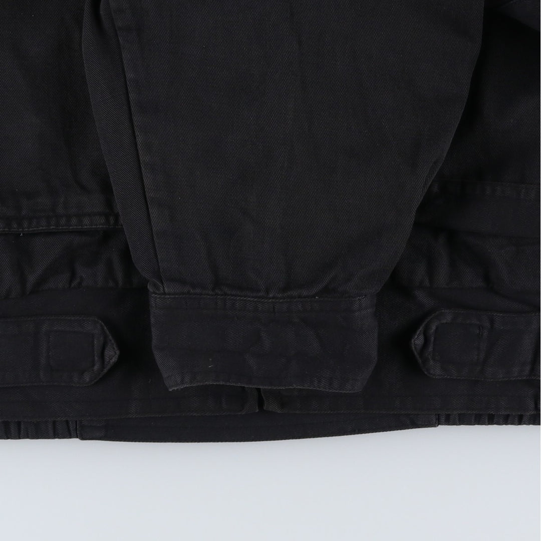 SPETTRO Collared Cotton Blouson, Men's Size L cotton black type Vintage Second Hand