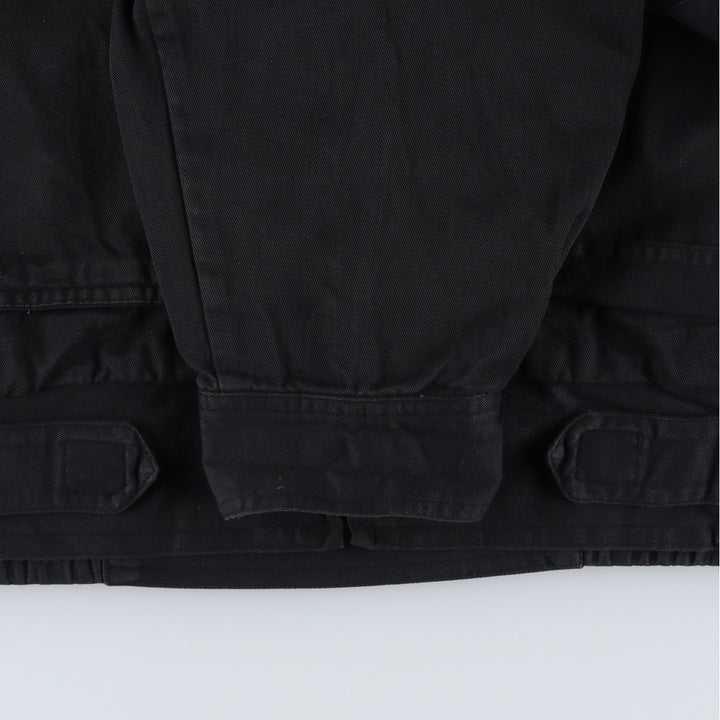 SPETTRO Collared Cotton Blouson, Men's Size L cotton black type Vintage Second Hand