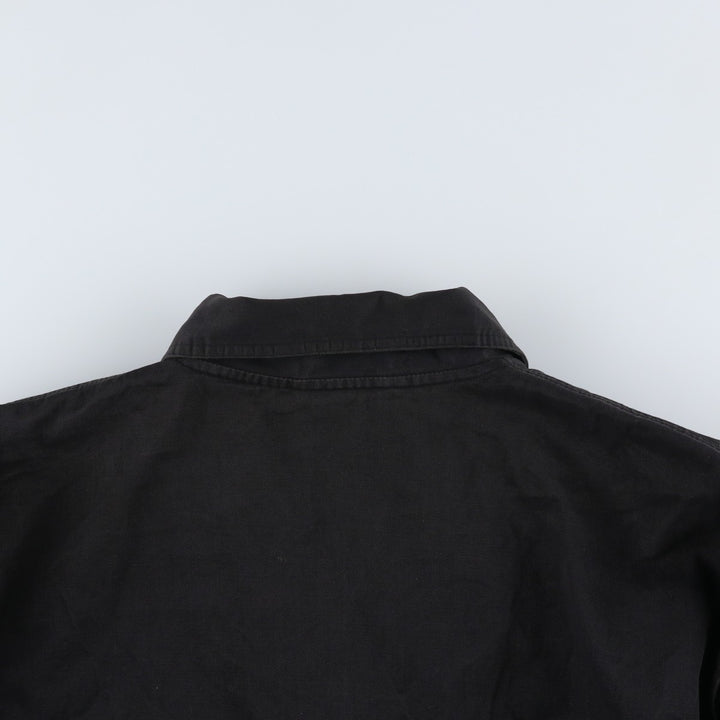 SPETTRO Collared Cotton Blouson, Men's Size L cotton black type Vintage Second Hand