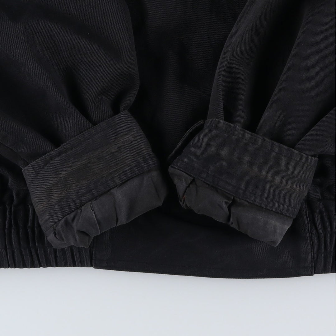 SPETTRO Collared Cotton Blouson, Men's Size L cotton black type Vintage Second Hand