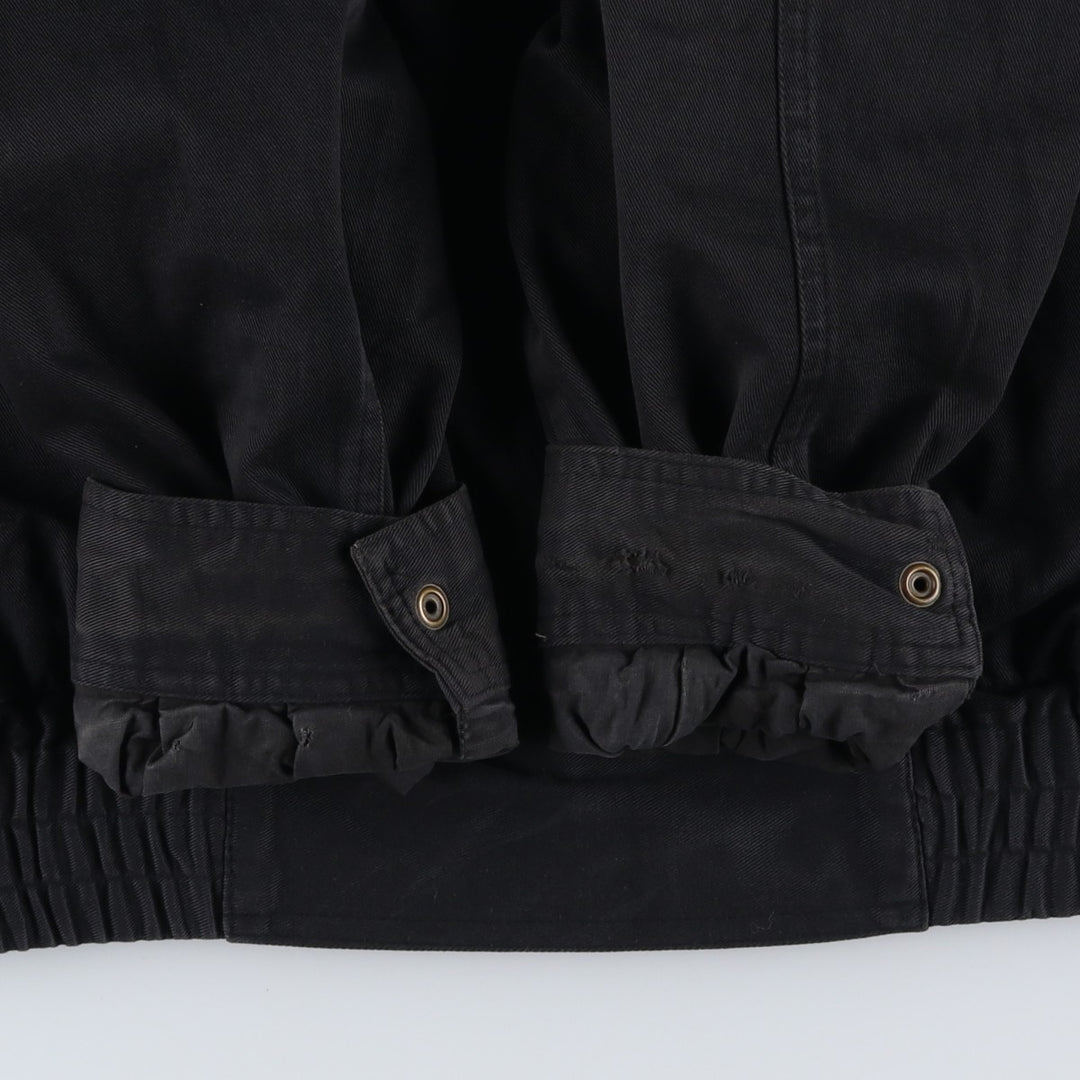 SPETTRO Collared Cotton Blouson, Men's Size L cotton black type Vintage Second Hand