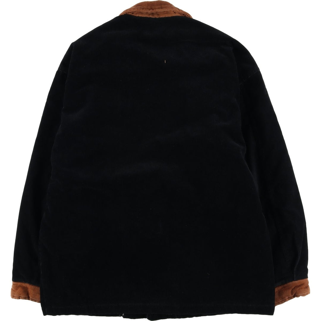Vintage padded corduroy jacket, men's size S unclear black type Vintage Second Hand