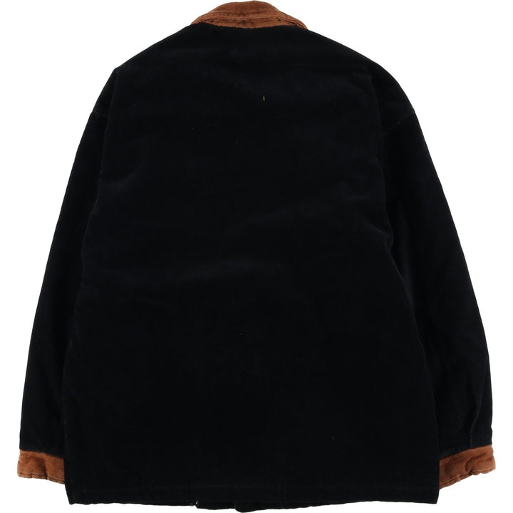 Vintage padded corduroy jacket, men's size S unclear black type Vintage Second Hand