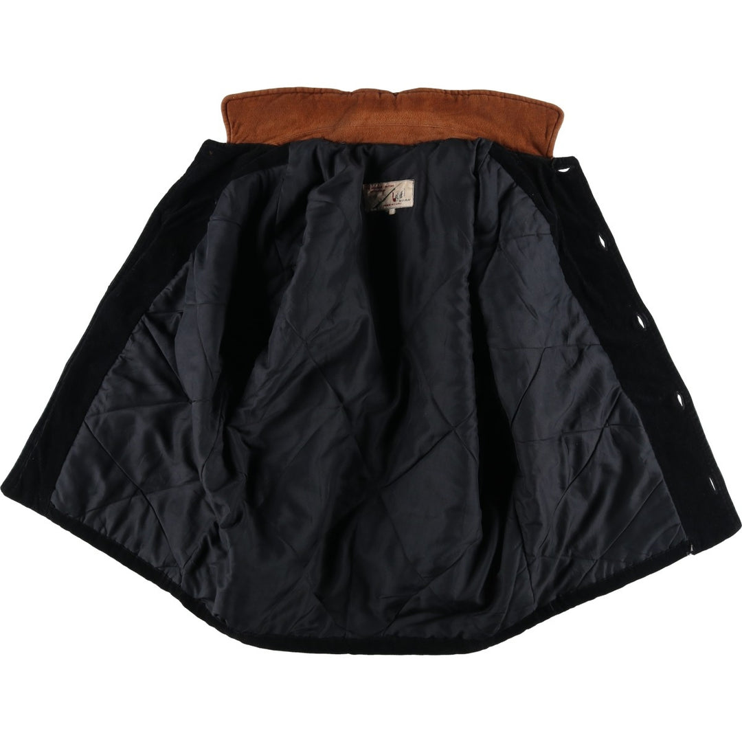 Vintage padded corduroy jacket, men's size S unclear black type Vintage Second Hand