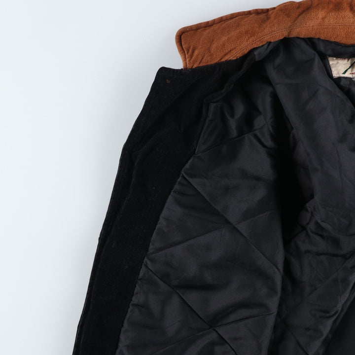 Vintage padded corduroy jacket, men's size S unclear black type Vintage Second Hand