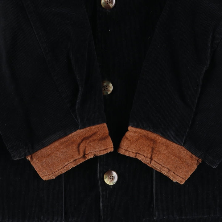 Vintage padded corduroy jacket, men's size S unclear black type Vintage Second Hand