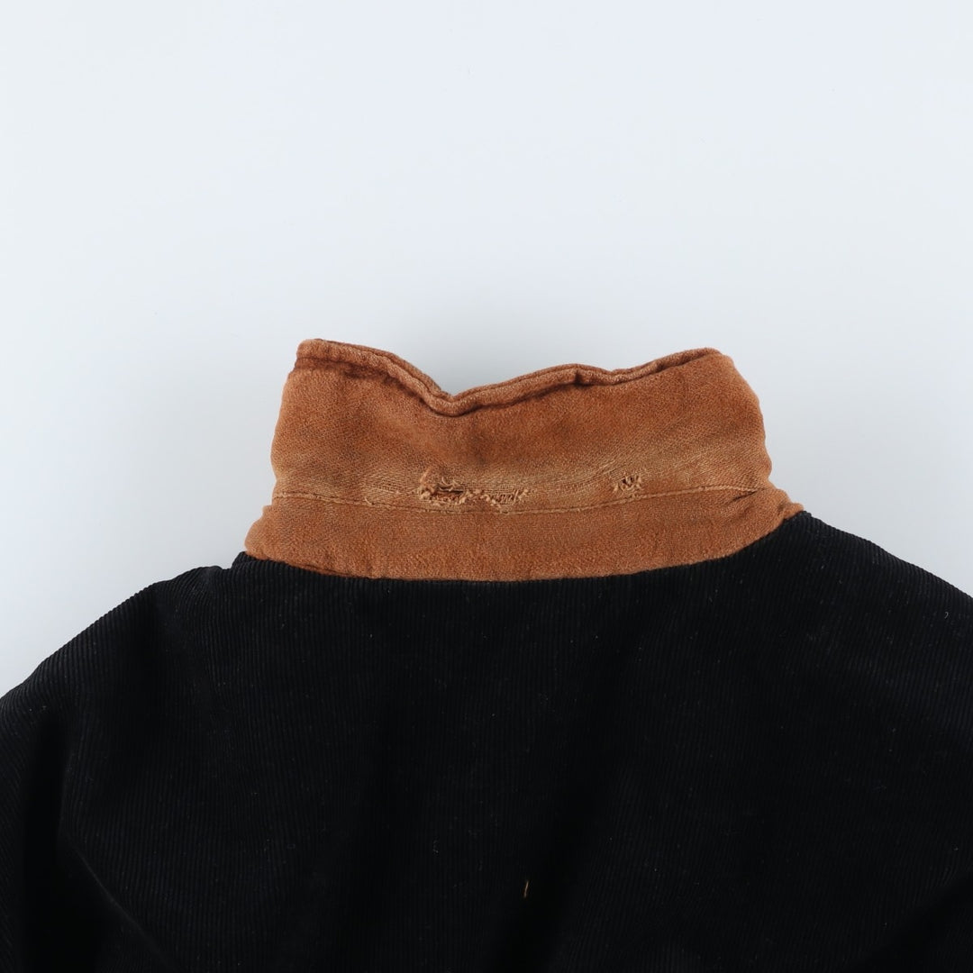 Vintage padded corduroy jacket, men's size S unclear black type Vintage Second Hand