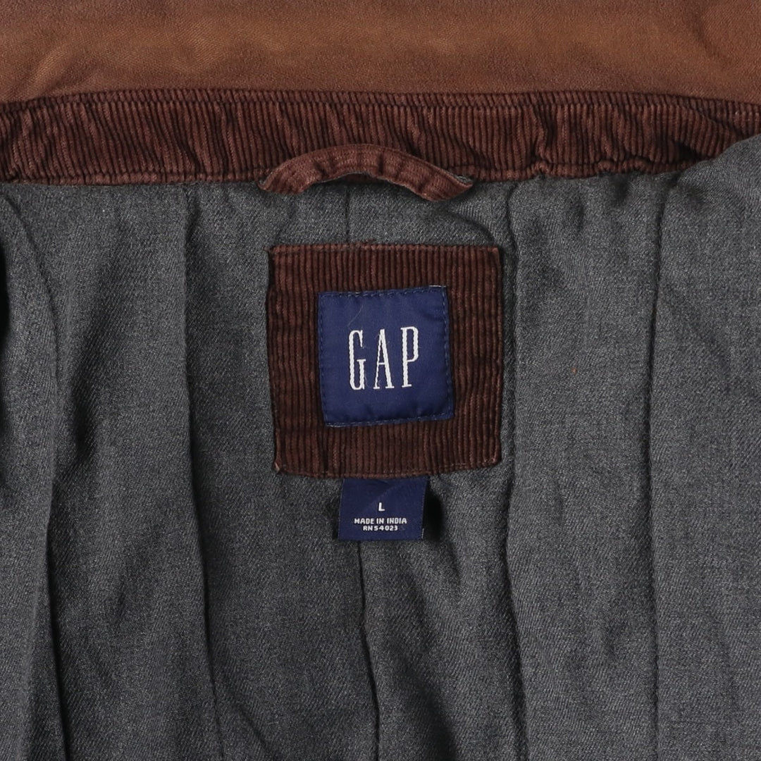 2000'S GAP padded corduroy jacket, men's size L cotton brown type Vintage Second Hand