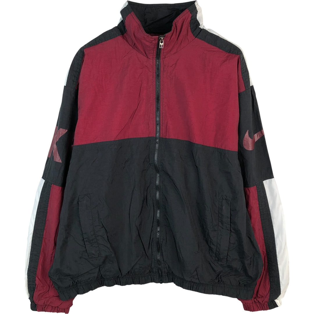 90'S Nike NIKE Nylon Jacket Men's XL Size Vintage Nylon black type Vintage Second Hand