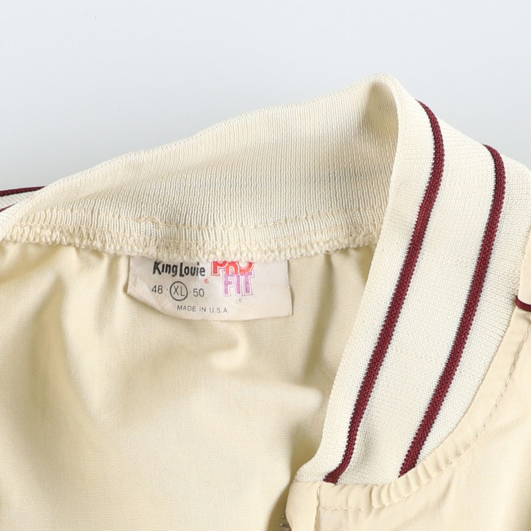 Vintage 70s-80'S King Louie PRO FIT Blouson, Made in USA, Men's XL polyester unbleached Vintage Second Hand