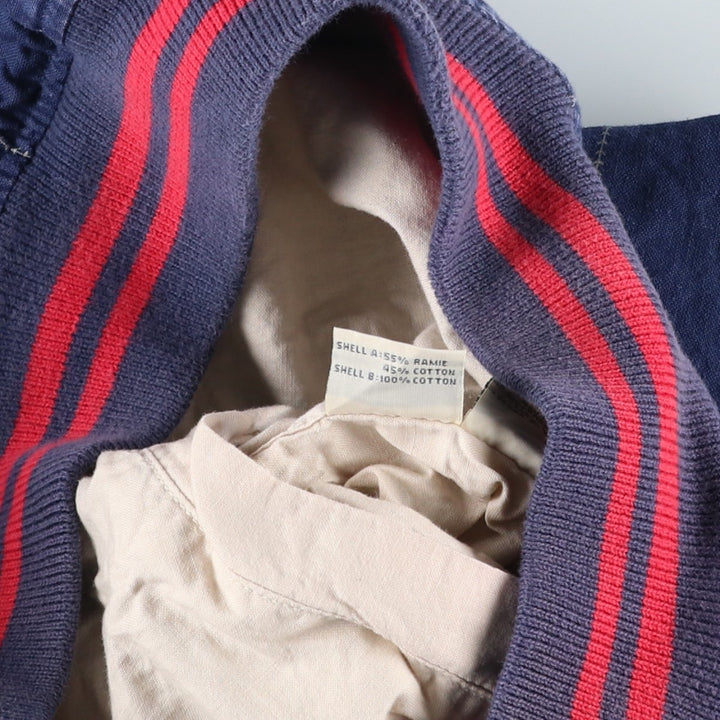 90'S MIRAGE MLB Cleveland Indians Stripe Pattern Reversible Cotton Stadium Jacket, Men's Size XXL Lamy navy blue type Vintage Second Hand