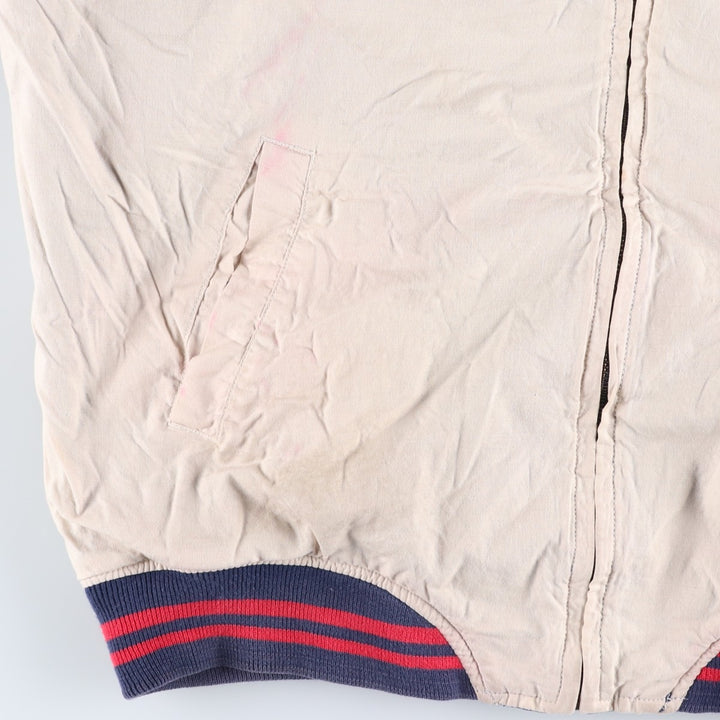 90'S MIRAGE MLB Cleveland Indians Stripe Pattern Reversible Cotton Stadium Jacket, Men's Size XXL Lamy navy blue type Vintage Second Hand
