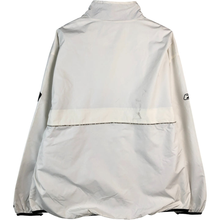 Reebok NFL LAS VEGAS RAIDERS Half-Zip Warm-Up Pullover, Men's XL polyester white type Vintage Second Hand
