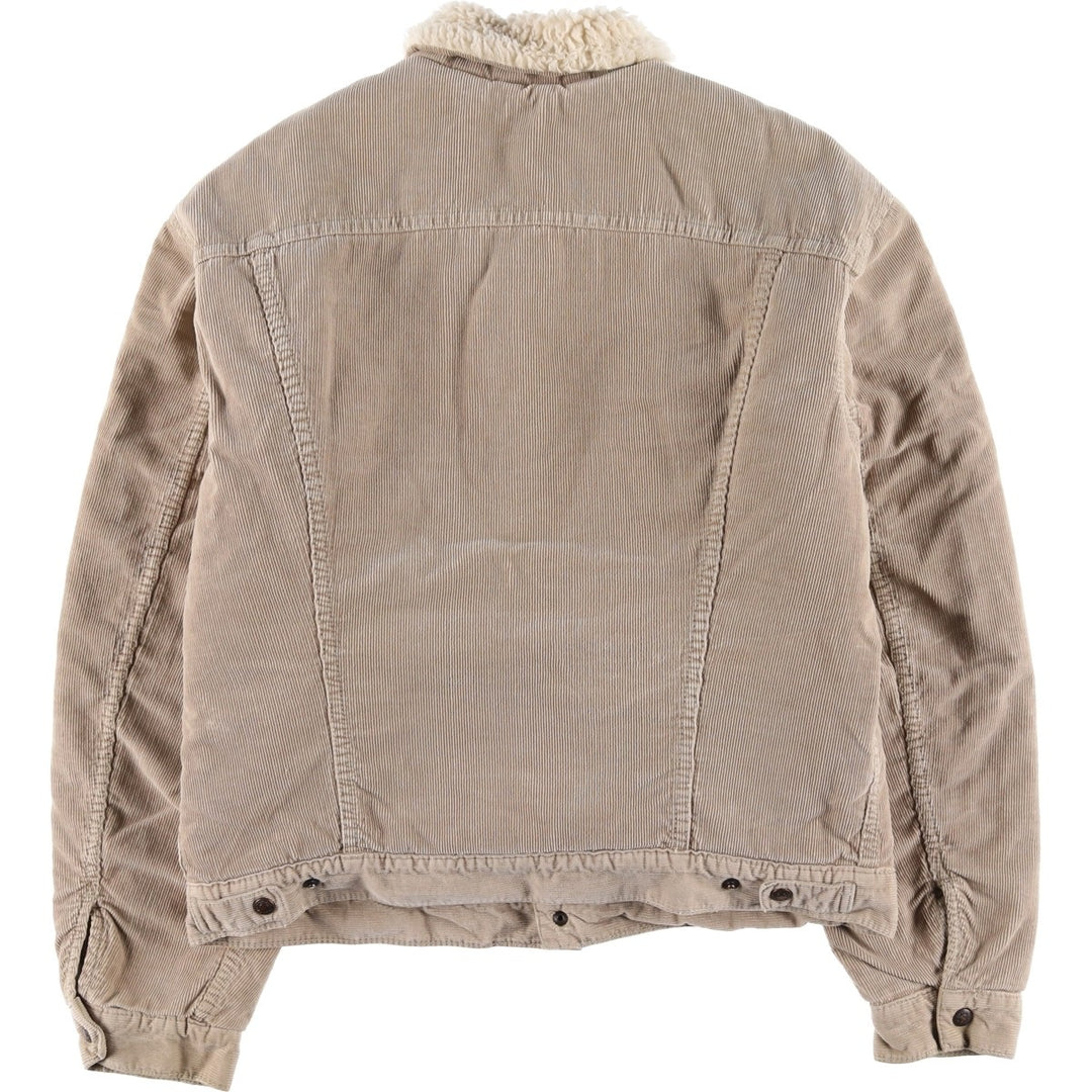 90'S Levi's 71500 Trucker Jacket, Corduroy and Fleece Jacket, Men's Size XL, Vintage cotton Beige type Vintage Second Hand