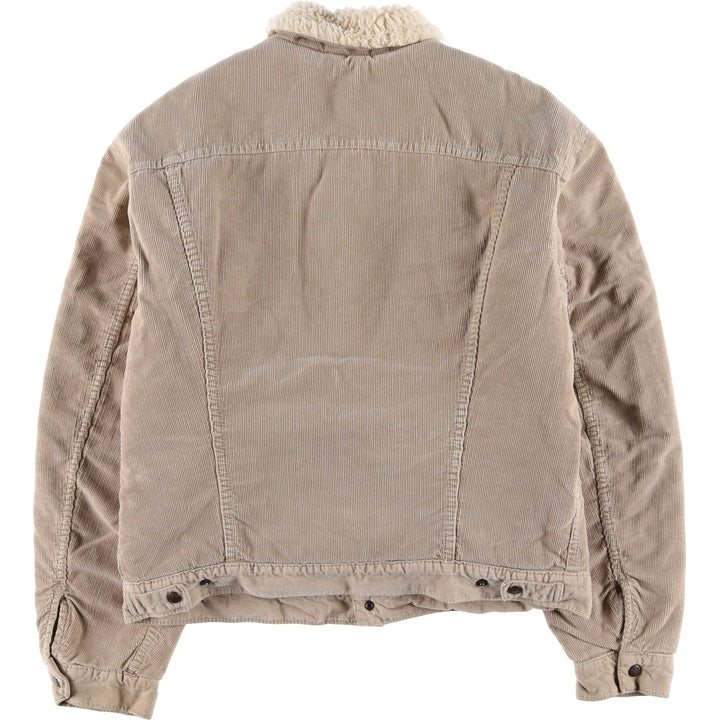 90'S Levi's 71500 Trucker Jacket, Corduroy and Fleece Jacket, Men's Size XL, Vintage cotton Beige type Vintage Second Hand