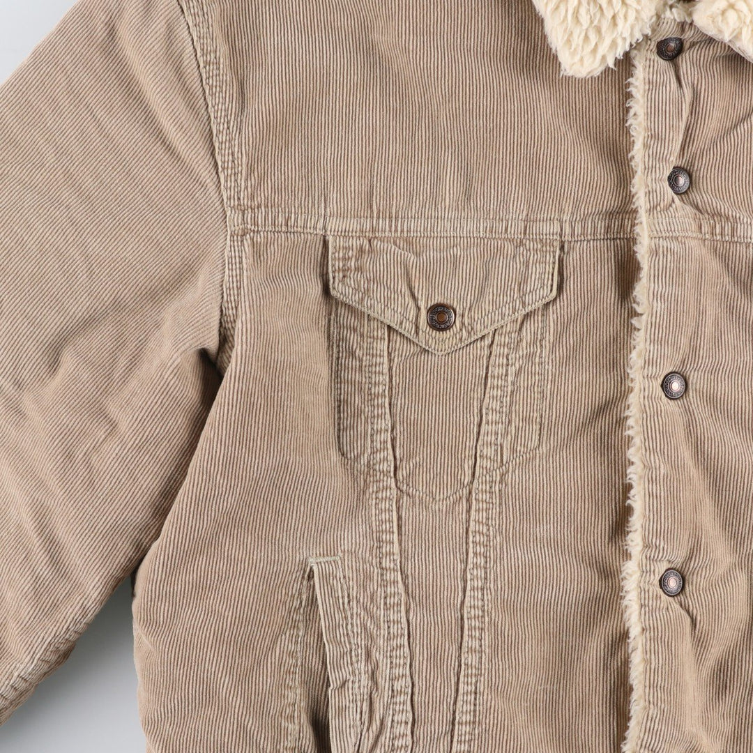 90'S Levi's 71500 Trucker Jacket, Corduroy and Fleece Jacket, Men's Size XL, Vintage cotton Beige type Vintage Second Hand