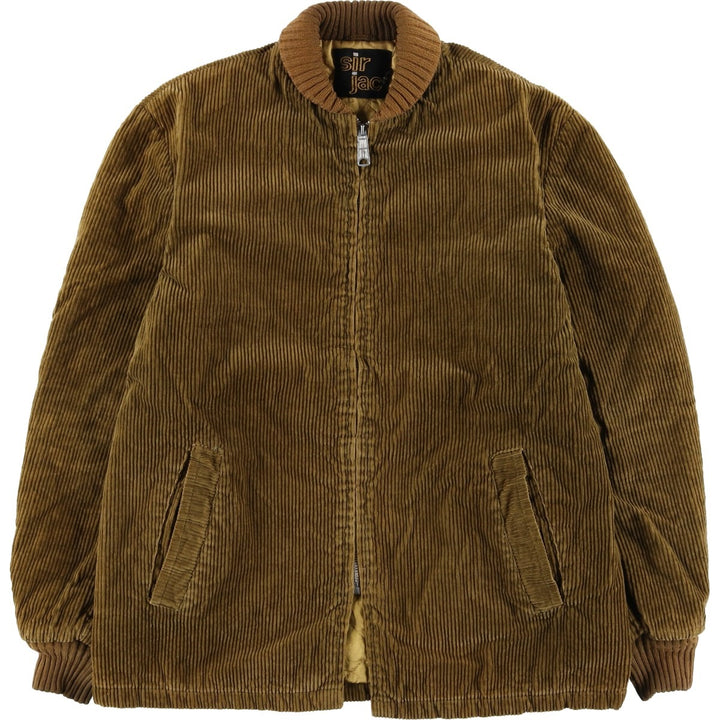 Vintage 60s-70'S Sir Jac padded corduroy Pharaoh jacket, size M, men's unclear Khaki type Vintage Second Hand