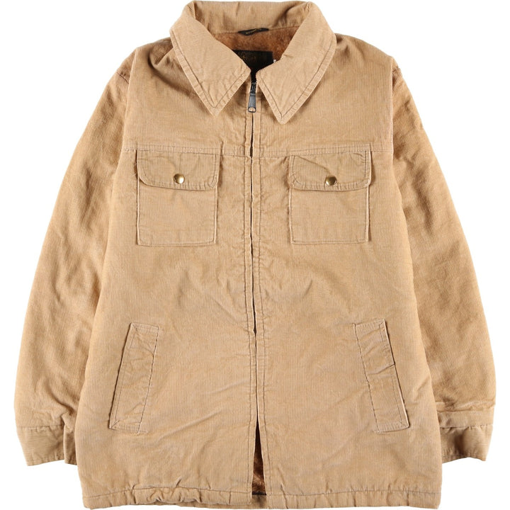 70'S VIP Corduroy Boa Jacket, Men's Size Medium, Vintage unclear Beige type Vintage Second Hand