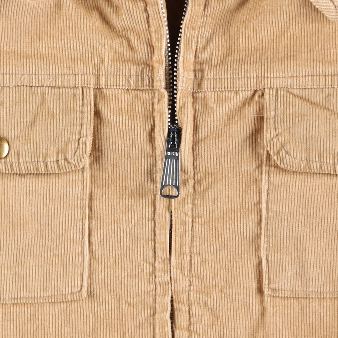 70'S VIP Corduroy Boa Jacket, Men's Size Medium, Vintage unclear Beige type Vintage Second Hand
