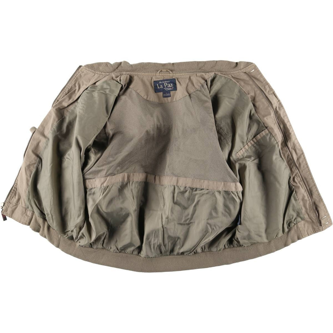 90'S Catalina La Paz Derby Jacket, Cup Shoulder, Men's Size L, Vintage cotton Khaki type brown Vintage Second Hand