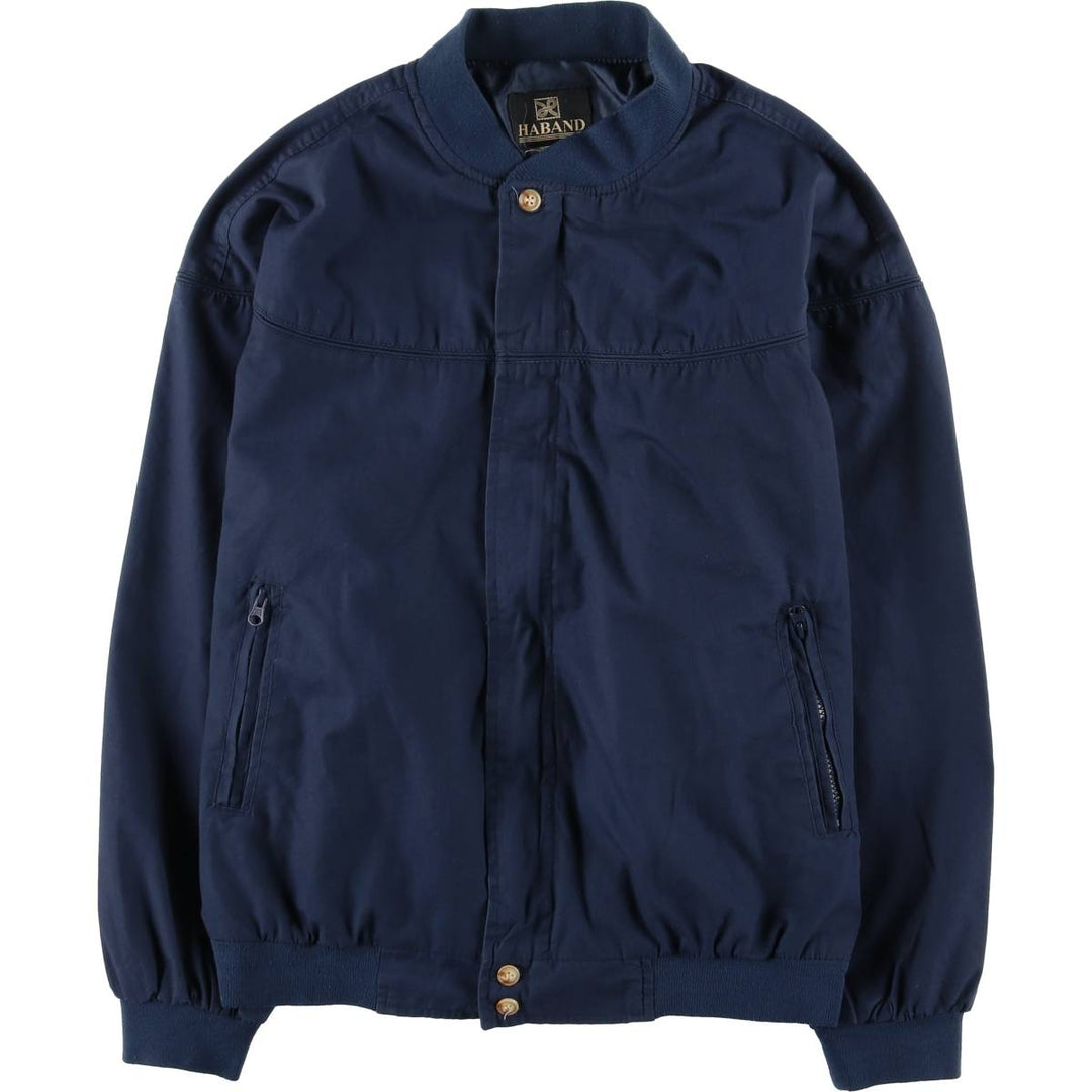 90s-00'S HABAND Derby Jacket, Cup Shoulder, Men's, Size L, Vintage polyester navy blue type Vintage Second Hand