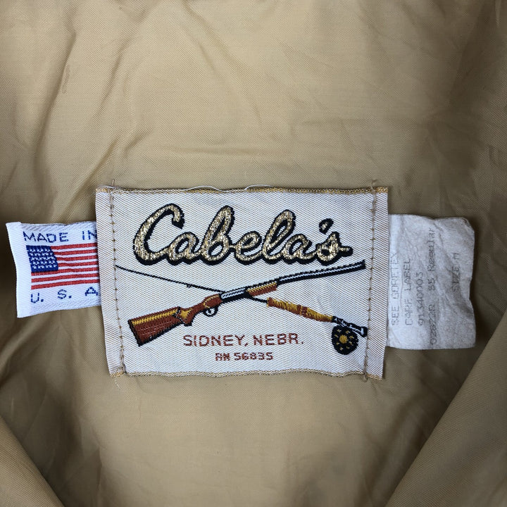 90'S Cabela's Gore-Tex Woodland Camo Padded Mountain Parka Shell Jacket, Made in USA, Men's Size Medium Nylon Khaki type Vintage Second Hand