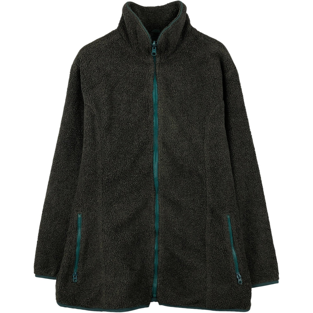Vintage 80s-90'S Columbia LLBean fleece jacket, made in the USA, size L, women's acrylic Charcoal Vintage Second Hand