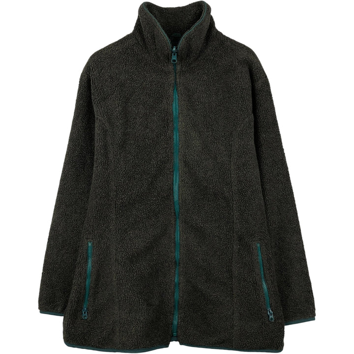 Vintage 80s-90'S Columbia LLBean fleece jacket, made in the USA, size L, women's acrylic Charcoal Vintage Second Hand