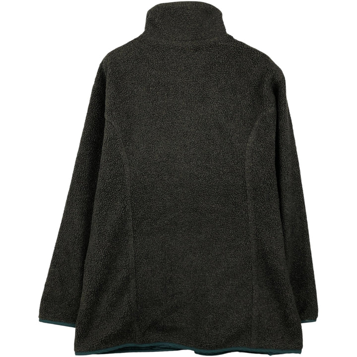 Vintage 80s-90'S Columbia LLBean fleece jacket, made in the USA, size L, women's acrylic Charcoal Vintage Second Hand