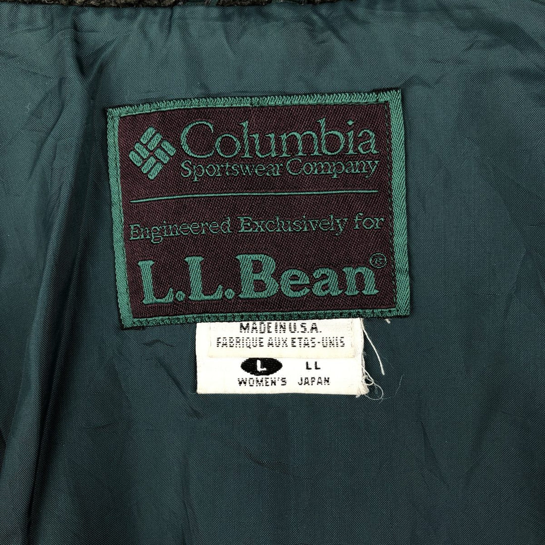 Vintage 80s-90'S Columbia LLBean fleece jacket, made in the USA, size L, women's acrylic Charcoal Vintage Second Hand