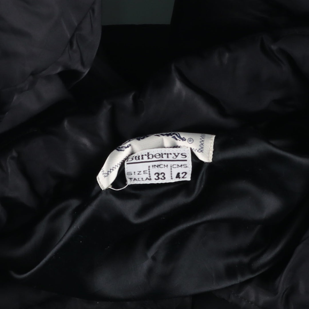 Burberry's padded puffer jacket, women's size L polyamide black type Vintage Second Hand