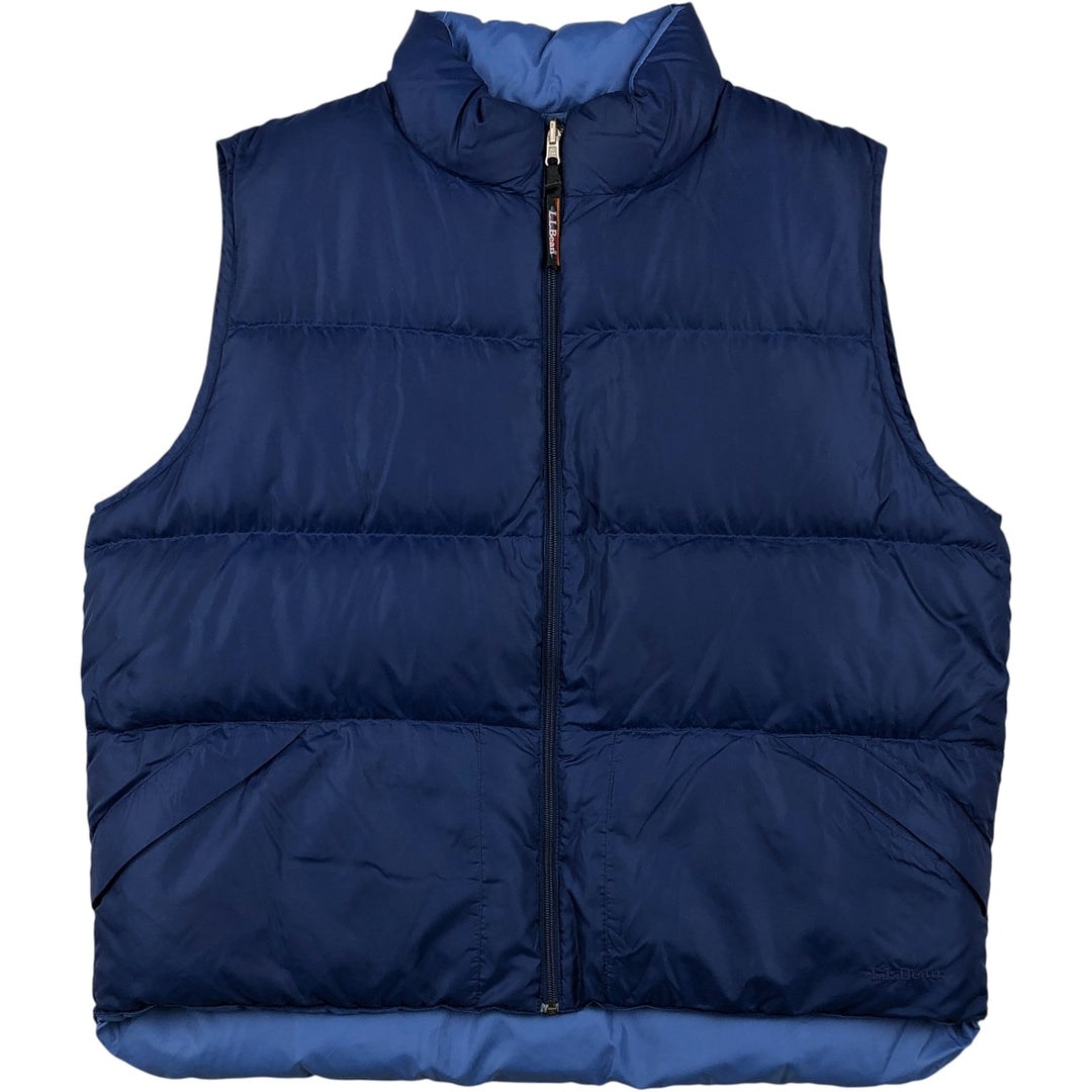 LLBean Reversible Goose Down Vest, Women's, XXL, Vintage polyester blue type Vintage Second Hand
