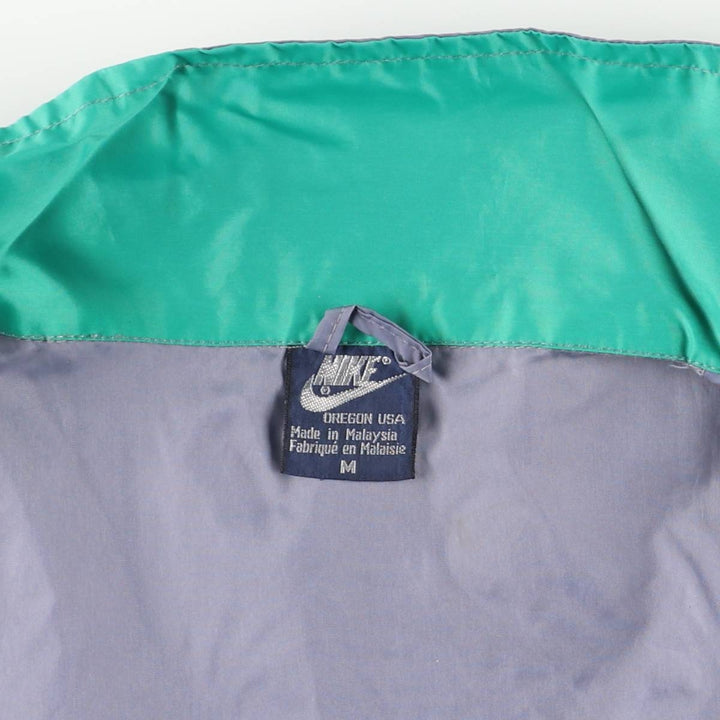 80'S Nike Navy Tag Nylon Jacket Men's M Size Vintage Nylon gray type Vintage Second Hand