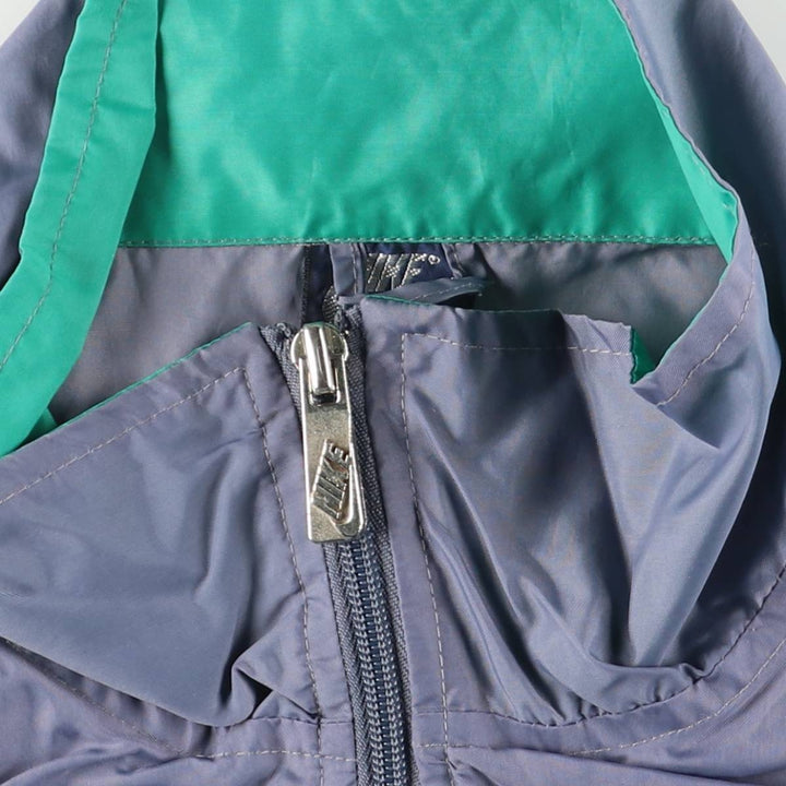 80'S Nike Navy Tag Nylon Jacket Men's M Size Vintage Nylon gray type Vintage Second Hand