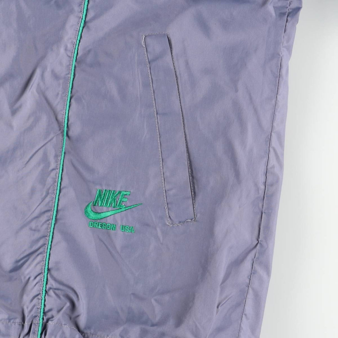80'S Nike Navy Tag Nylon Jacket Men's M Size Vintage Nylon gray type Vintage Second Hand