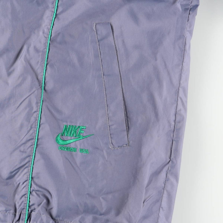 80'S Nike Navy Tag Nylon Jacket Men's M Size Vintage Nylon gray type Vintage Second Hand