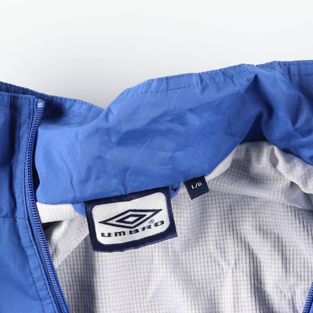 90s-00'S Umbro Windbreaker, Men's Size L polyester blue type Vintage Second Hand