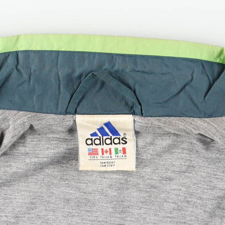 90'S Adidas Windbreaker Men's Size L Vintage unclear turquoise blue Vintage Second Hand