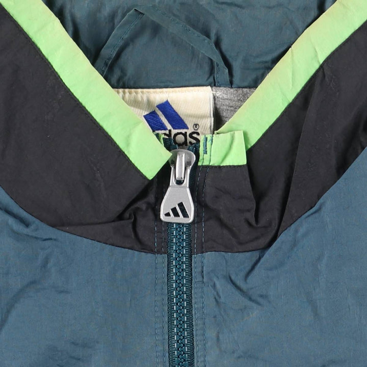 90'S Adidas Windbreaker Men's Size L Vintage unclear turquoise blue Vintage Second Hand