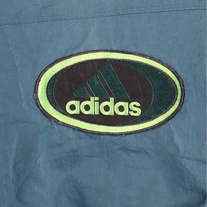 90'S Adidas Windbreaker Men's Size L Vintage unclear turquoise blue Vintage Second Hand