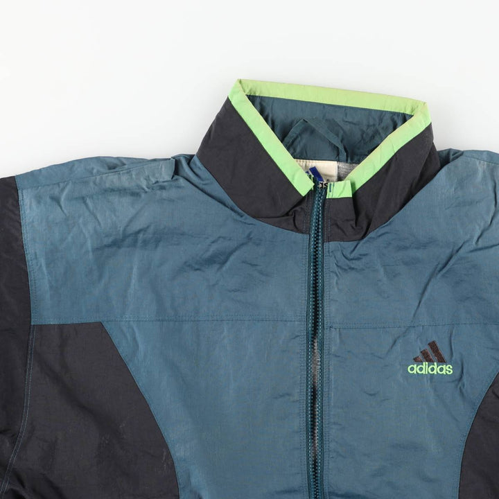 90'S Adidas Windbreaker Men's Size L Vintage unclear turquoise blue Vintage Second Hand