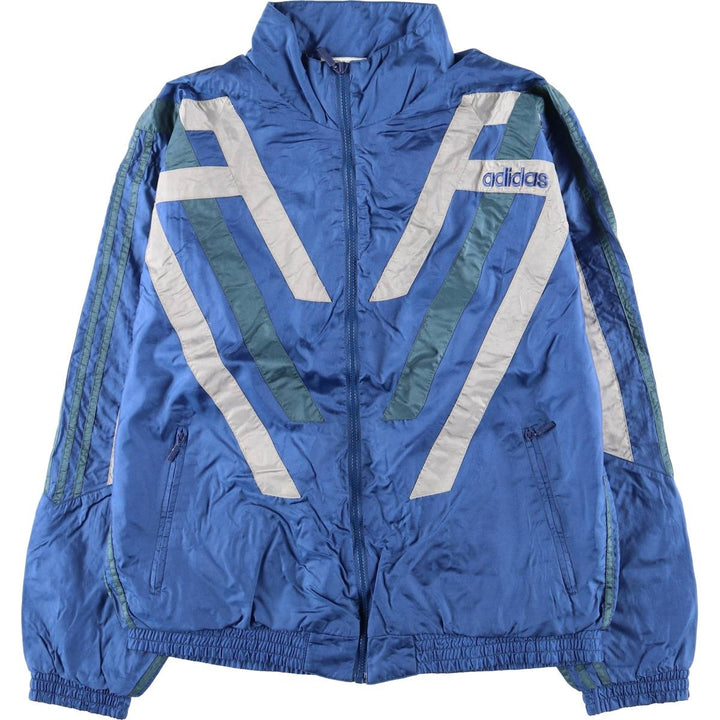 80'S Adidas nylon jacket, men's size L, vintage Nylon blue type Vintage Second Hand